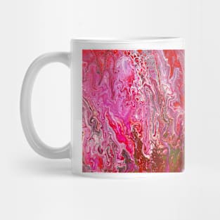 Hot pink abstract paint pour Mug